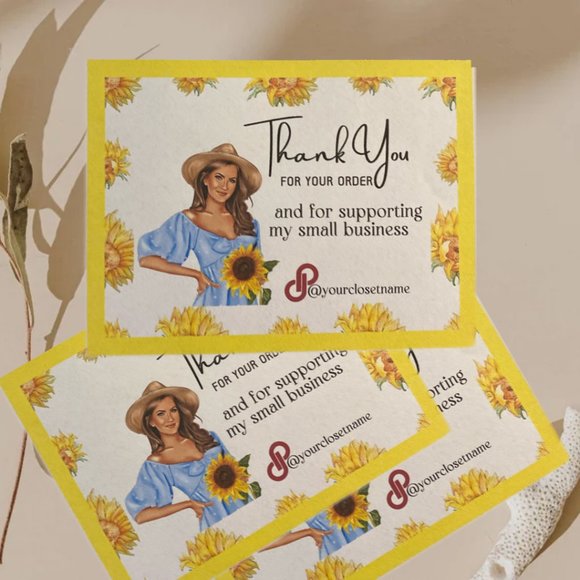 Custom Business Cards 100PCS, Thank You Card, Thank You Note - Picture 2 of 12